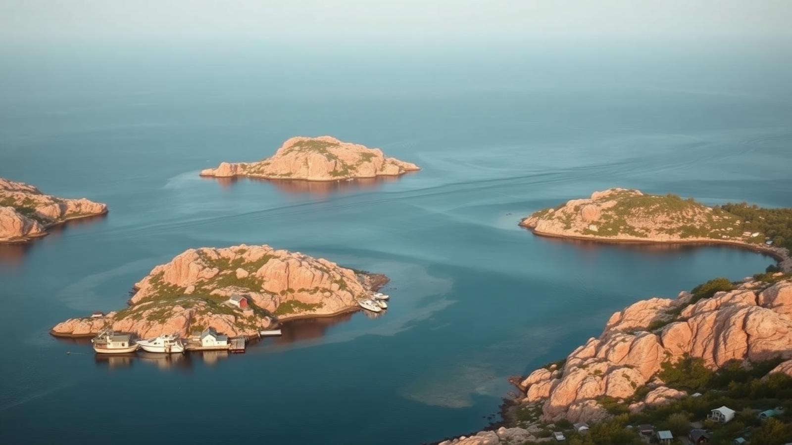 Bohuslän pink granite coast and fishing village